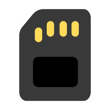 Memory Card flat icon vector