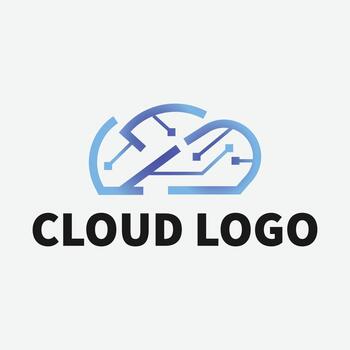 Modern Cloud Computing Technology Logo vector