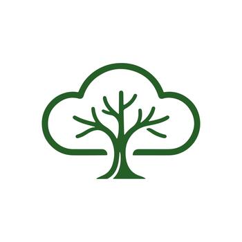 Cloud Tree Logo vector