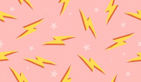 Cute lightning pattern vector
