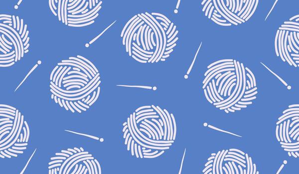 Cute thread pattern background vector