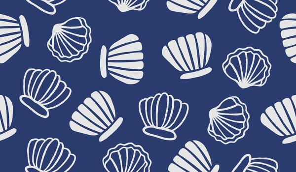Simple cute shell pattern vector