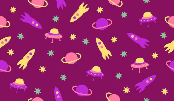 Space pattern background vector