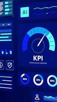 verticale digitale kpi analitica prestazione interfaccia. video