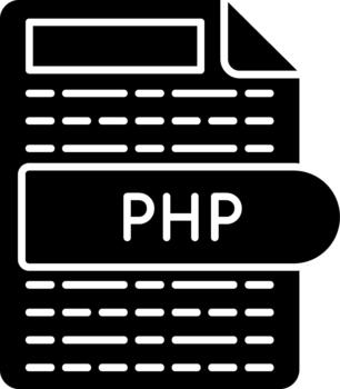 PHP Server Script File Illustration vector