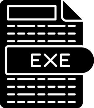 EXE Executable Program File Illustration vector