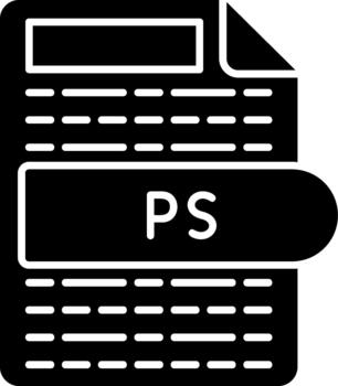 PS PostScript File Format Illustration vector