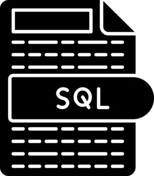 SQL Database Script File Illustration vector