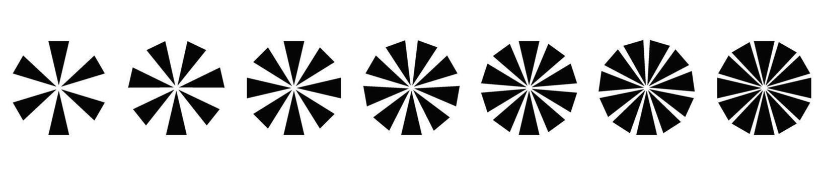 Triangle set - clean isolated elements vector