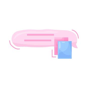 Multiple Image Message Attachment Icon vector