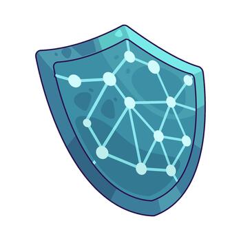 Network Security Shield System vector