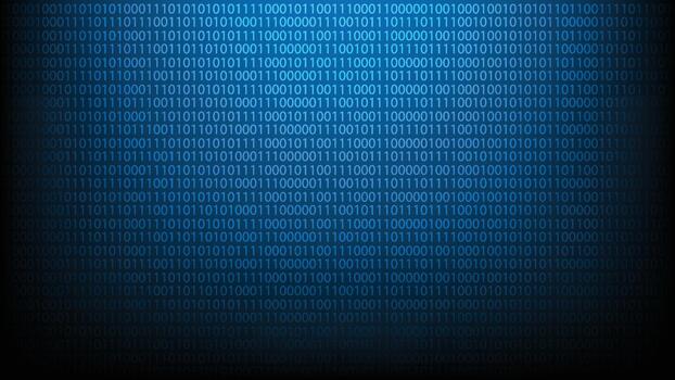 oscuro azul binario código antecedentes representando la seguridad cibernética, datos codificación, programación y digital tecnología concepto vector