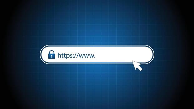 Secure Https Web Browser Address Bar With Padlock vector