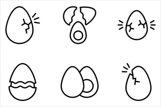 hatching egg icon vector