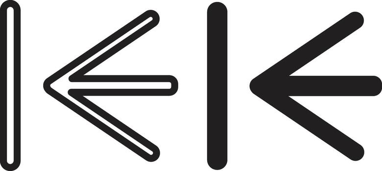 Back navigation arrow vector
