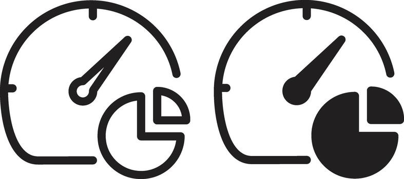 tablero analítica velocímetro vector