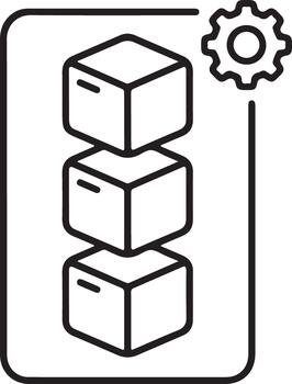 Container Orchestration Icon for DevOps Software Development and Cloud Computing Infrastructure vector
