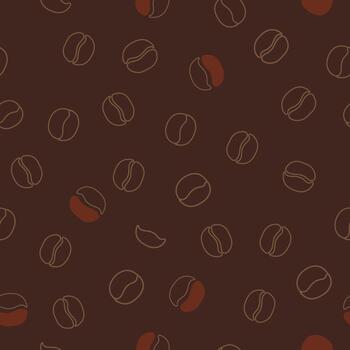 cofee beans pattern vector