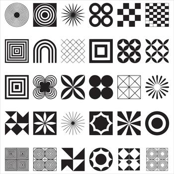 Geometric Shape Elements Abstract Pattern vector