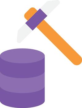 Data Analytics Flat Icon for Data Mining Concept vector