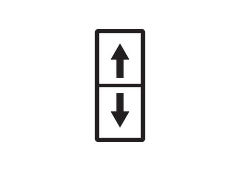 elevator button icon vector