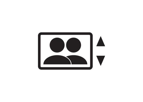 simple button elevator icon vector