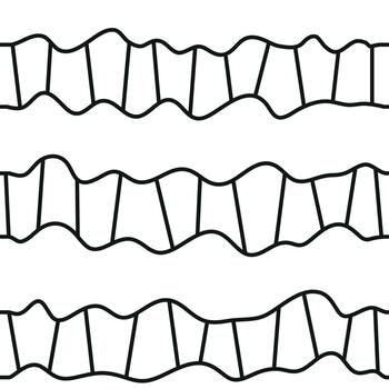 Seamless pattern with segmented waves. vector
