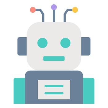 Artificial Intelligence Robot Assistant Icon vector