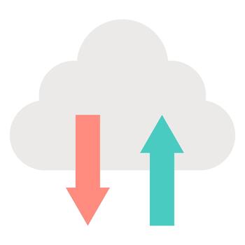 Artificial Intelligence Cloud Transfer Icon vector