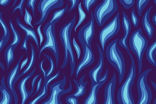 Blue fire flame seamless pattern background vector