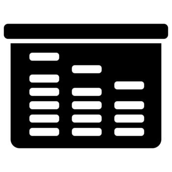 datos mesa hoja de cálculo lista icono vector