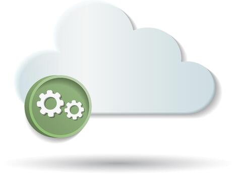 nube informática ajustes icono vector