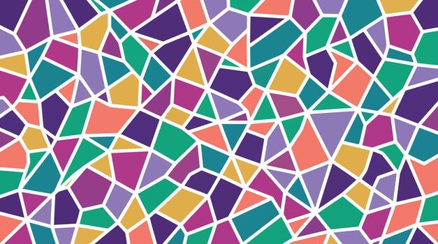 Hexagonal gradient pattern with warm vector