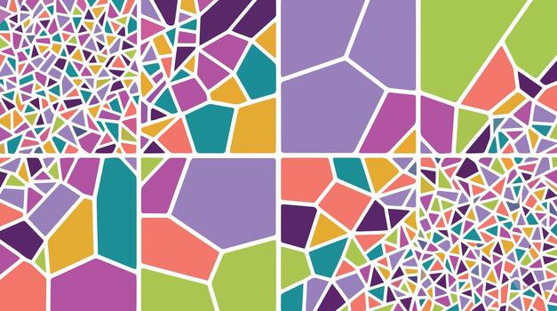 Hexagonal gradient color pattern vector