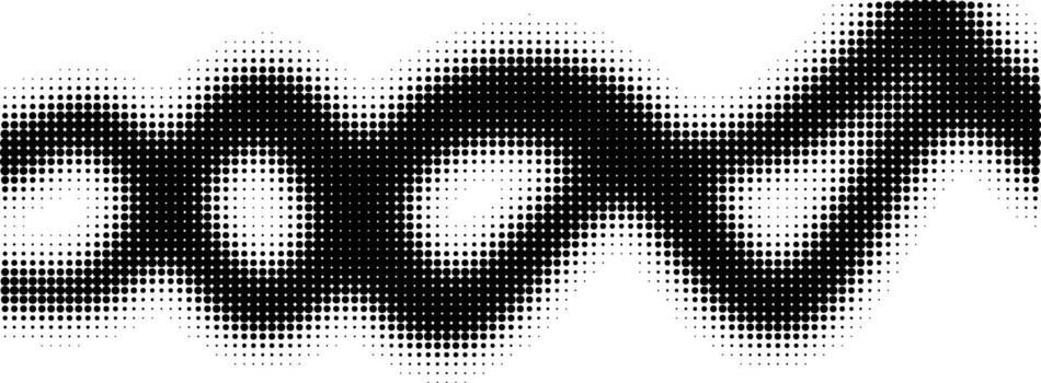 Dynamic Halftone Wave Pattern Design Element vector