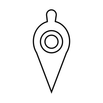 Location Map Pointer Line Icon vector