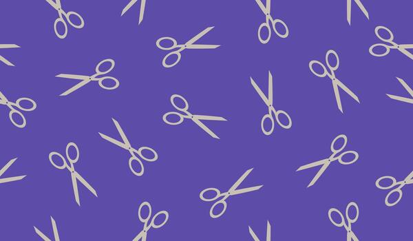 Scissors pattern background vector