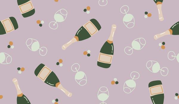 Wine pattern background vector
