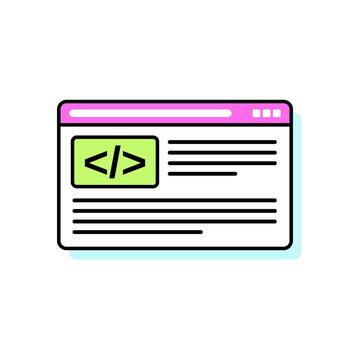 metadatos guión código html sitio web vector