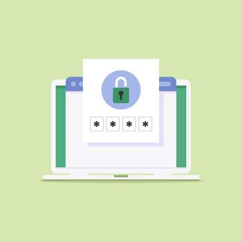 Computer password code design vector