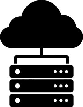 Cloud computing server infrastructure icon vector