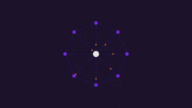 kreisförmig Knoten Netzwerk Computer Schnittstelle Animation video