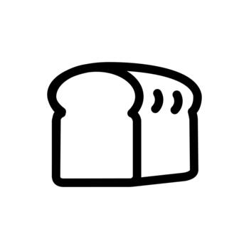 un pan sencillo icono vector