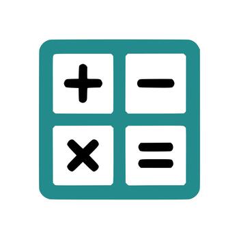 Blue Basic Math Operator Signs vector