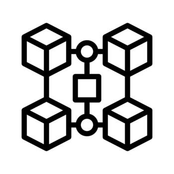 Blockchain Network Data Security Technology vector