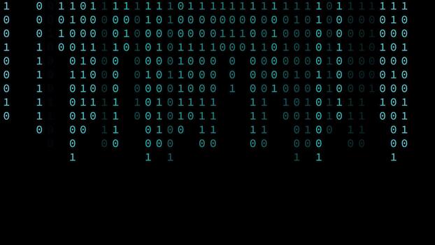 Falling numbers. Digital binary and programming code. Algorithm numbers and digitalization dark background vector