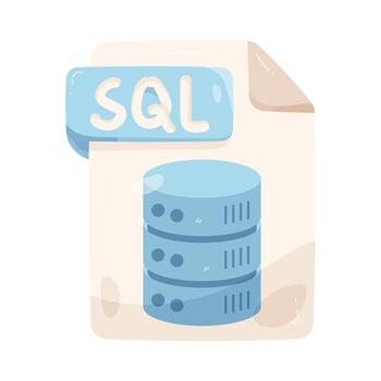SQL Database File Illustration vector