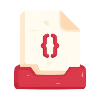 Java File in a Folder Illustration vector