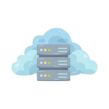 Cloud Computing Server Rack Illustration vector