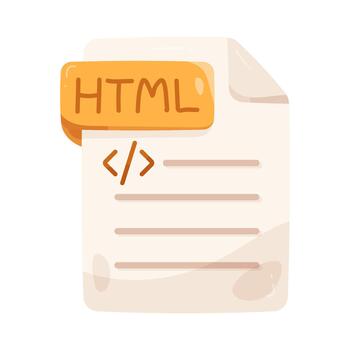 HTML File Document vector